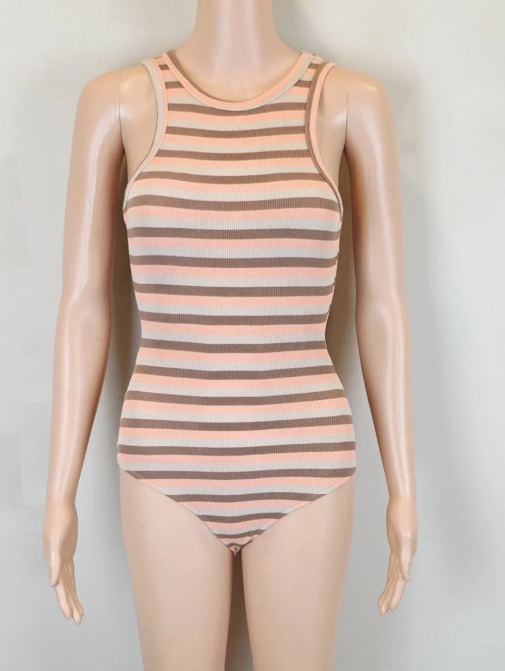 Princess Polly Sleeveless Stripe Bodysuit